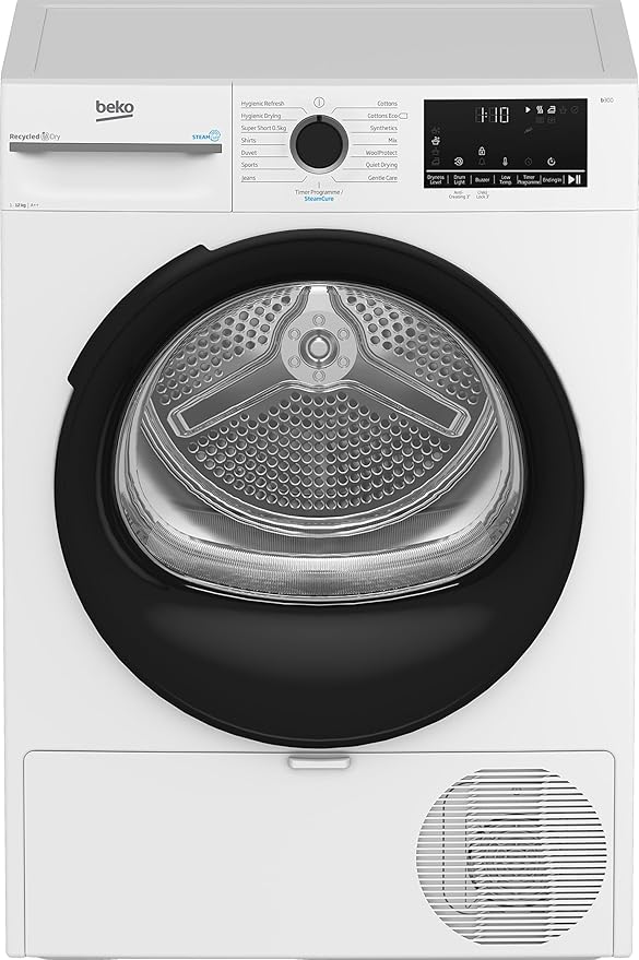 Beko BM3T31233W - White 12KG Tumble Dryer - Heat Pump - E energy